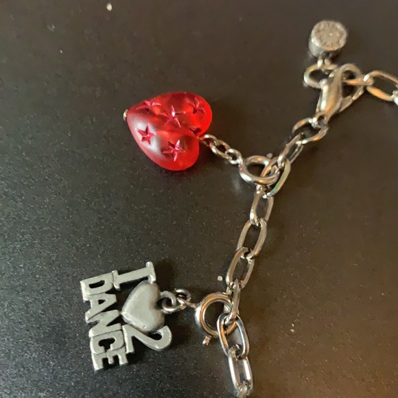 SUPER CUTE CHARM BRACELET GLITTER HEART +++ - Picture 3 of 5